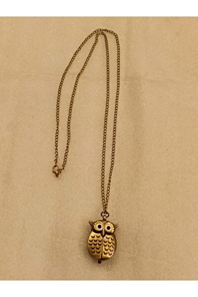 Butik Tülin Unisex Authentic Handmade Bronze Wings Opened Owl Shackled Pocket...