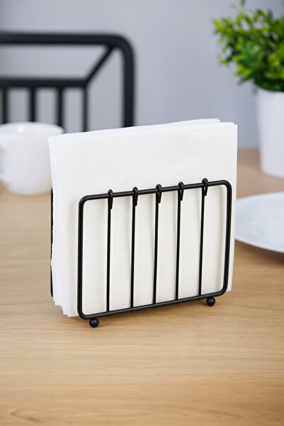 EGE HOME STORE Stainless Steel 1St Quality Black Decorative Luxury Napkin Hol...