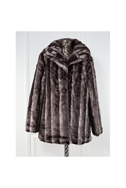 Auren gray faux fur coat