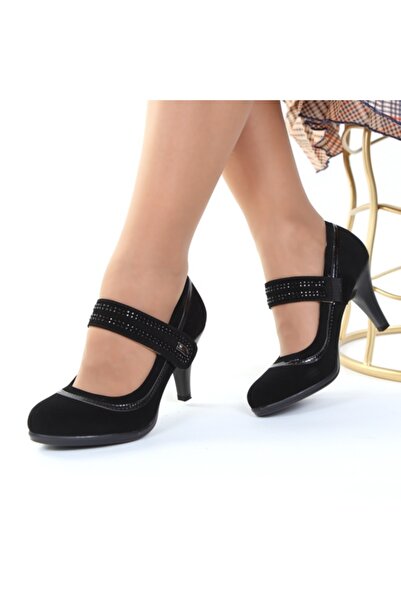 velina black high heels