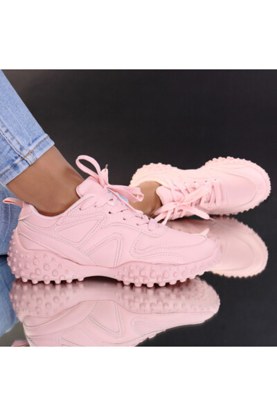Bianca leather pink sneakers