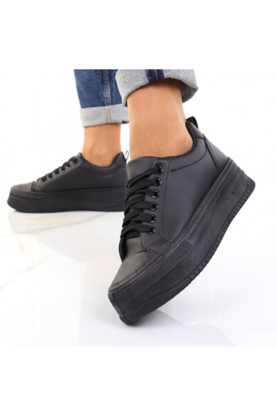 Verona lightweight black -leather sneakers