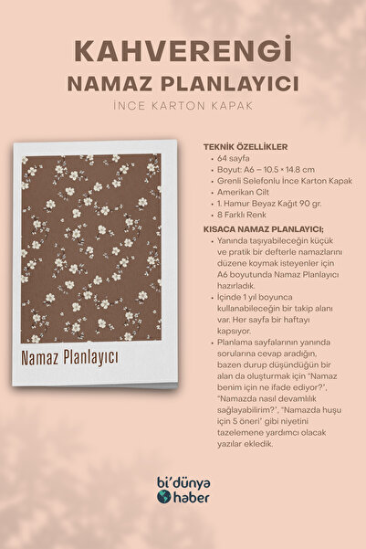 Bi Dünya Haber My 1-Year Prayer Planner Notebook - Brown