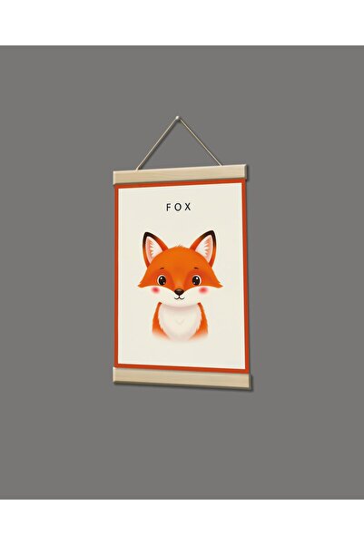idealizbiz Πίνακας σε καμβά με αφίσα: Πορτρέτο Αλεπούς