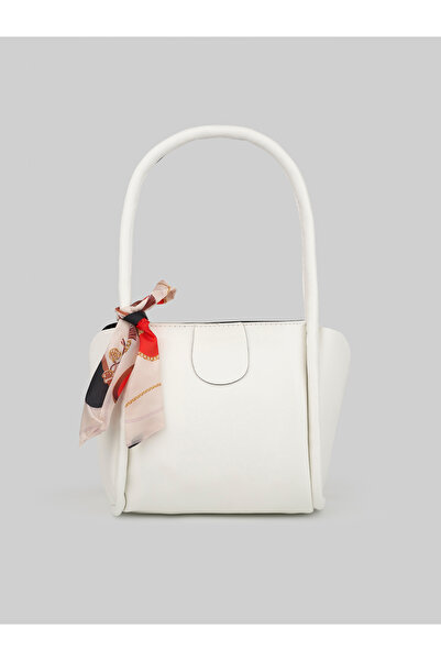 Rivina Moli Women's Double Handle Scarf Detailed Small Handbag and Shoulder B...