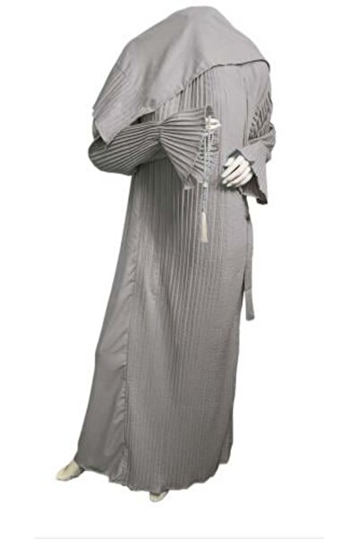 TAWAM ATTAMUZ Jalal Plissé Set with Luxury Prayer Rug - Gray