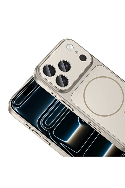 Paladyum Case iPhone 17 Pro Max Compatible Premium Ag Glass Gray Cover