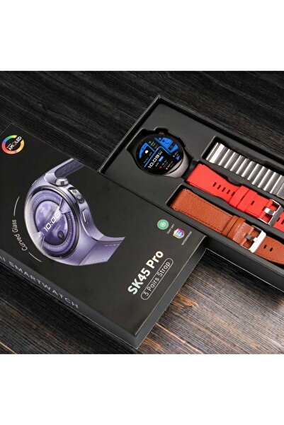 KALOBEE SK45 Pro Smartwatch with 1.53-inch Round AMOLED Display, 3 Pairs of Straps, and Wireless Charging