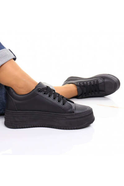 Verona lightweight black -leather sneakers