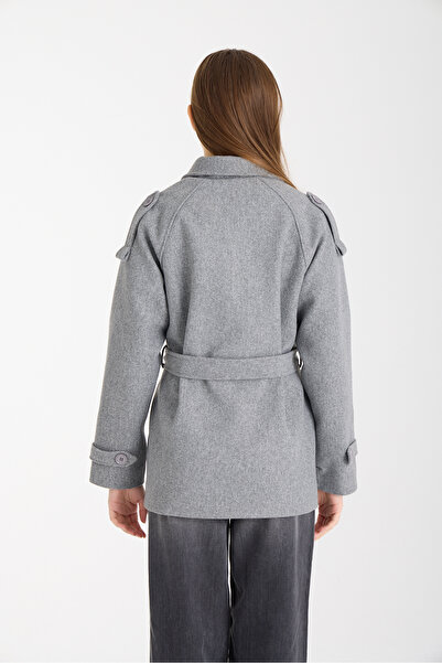 Bolivente Calina Gray Regular Fit Premium Cashmere Jacket