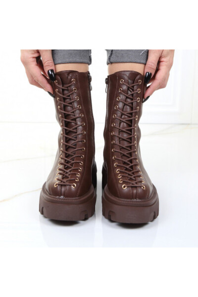 Mabel Brown Fur-Lined Boots