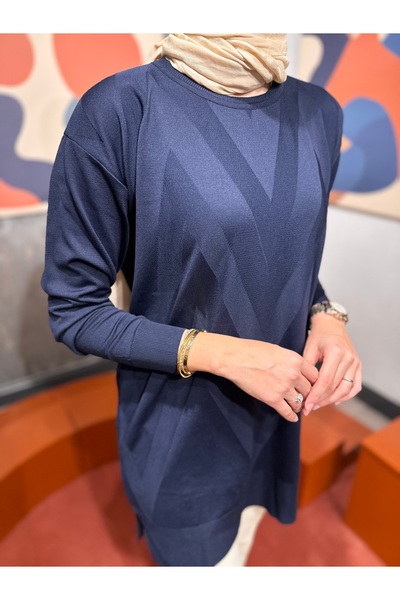 Hafel Tesettür Kadın Triko Soguk İplik Tunik