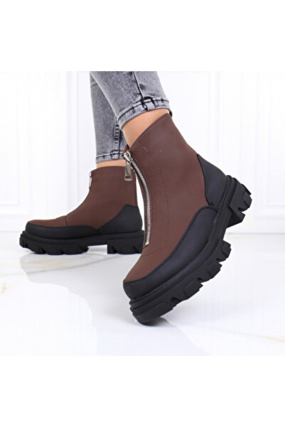 ALORA brown fur-lined boots