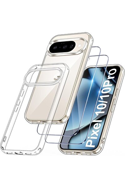 HYX جراب غطاء كاميرا لهاتف Google Pixel 10/10 Pro/9/9 Pro مع واقيين من الزجاج...