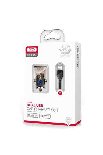 Xo Incarcator Auto (CC50) + Cablu Lightning, 33W, 1xUSB-C, 1xUSB-A, PD, QC 3....