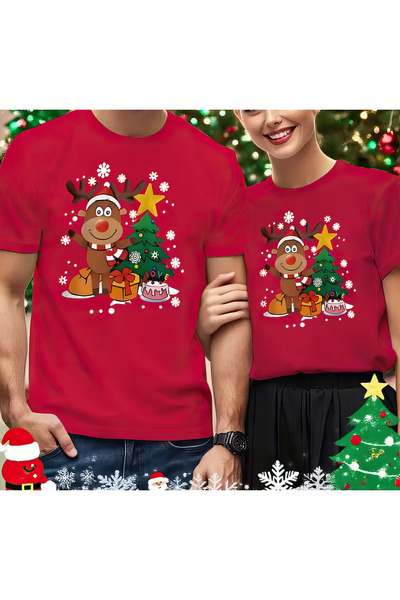 CACTUS COLLECTION Cactus Christmas New Year Deer T-Shirt