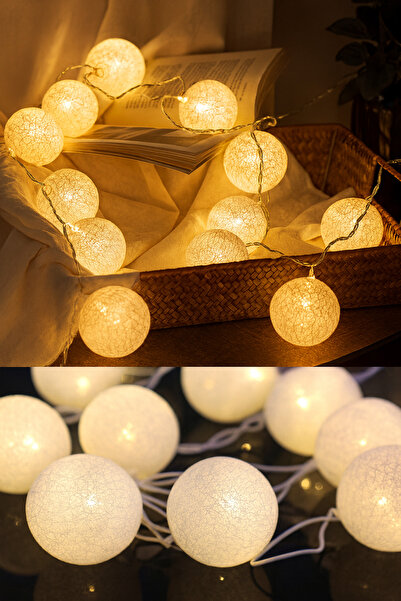 etxShop Koton Top Led Işık 10 adet Pilli Dekoratif Işık Led Parti Süsleme