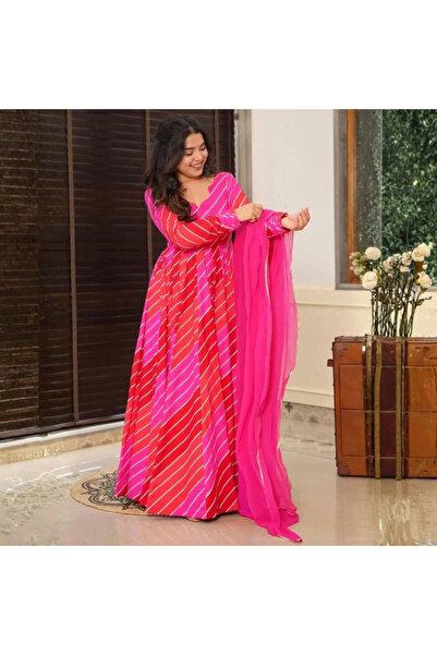 MYSMAR فستان موسلين وردي - PMM16564 | وردي