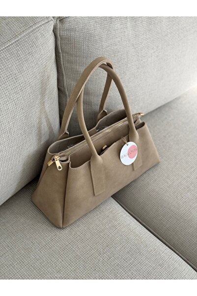 BAGLOVİS Mink Suede Women's Shoulder and Shoulder Bag En32 Boy16