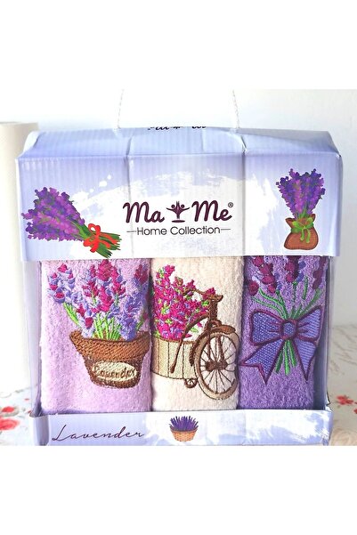 MA & ME Set of 3 kitchen towels, 100% cotton, size 30x50cm Lavender