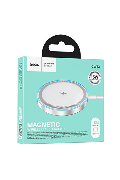 Hoco Ασύρματος φορτιστής Incarcator (CW53), μαγνητικός, 15W, φόρτιση Qi, παγκ...