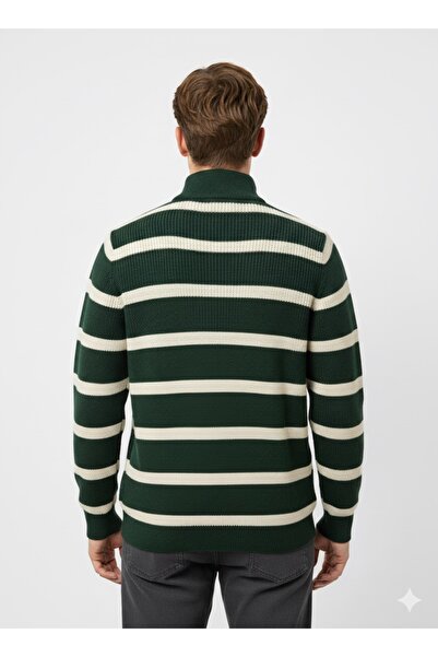 ModaPlaza Men's Zippered Sweater 218