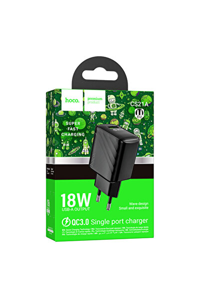 Hoco Зарядно устройство за променлив ток (CS21A), 18W, 1xUSB-A, QC 3.0, FCP/A...