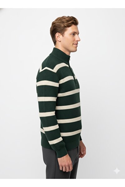 ModaPlaza Men's Zippered Sweater 218
