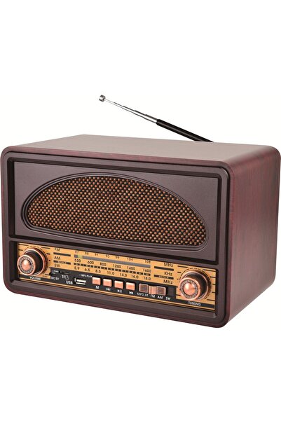 Generic Classic Greadio Cherry Wooden Phonograph Strong Bass Enhancement AM/FM/SW Radio