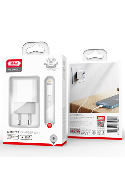 Xo Incarcator Retea (L97) + Cablu Lightning, 2.4A, 1xUSB-C, 1xUSB-A, PD, QC 3...