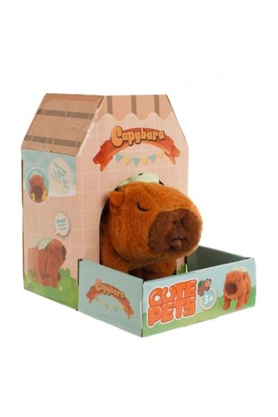 OEM Interactive Capybara Toy with Sound & Light, 3+ years, Brown