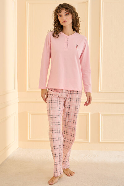 TURAY Early Happen 100% Cotton Long Sleeve Women's Pajama Set