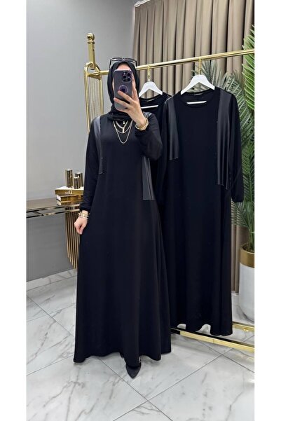 Sum Leather Trimmed Dress