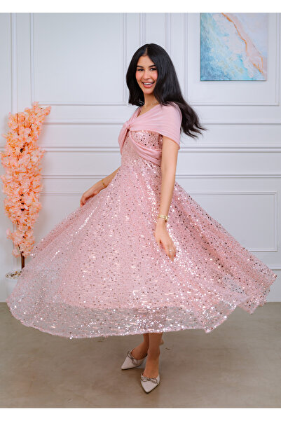 Aljouri Evening dress with a shimmering design