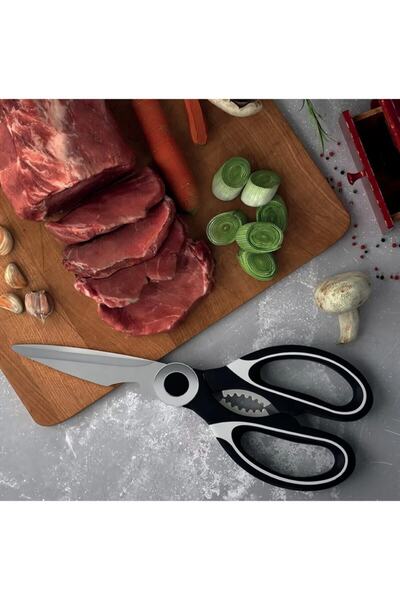 Amentes Multi-Purpose Ultra Sharp Kitchen Scissors Black Fish, Chicken, Meat,...