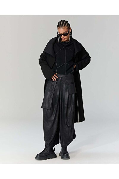 LAMANTE Deri Görünümlü Şalvar