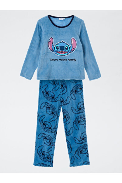 Lilo & Stitch Pijama pufoasa cu maneca lunga Stitch Ohana Family