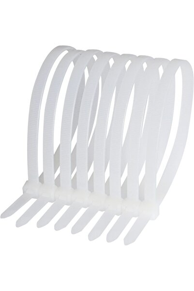 Kitchen Design Lab Beyaz Plastik Kablo Bağı, Cırt Kelepçe, 4,8 mm x 50 cm - 1...