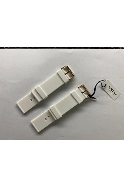Youstore 24mm Universial 2'li Beyaz Saat kordonu