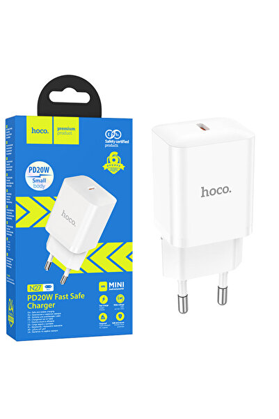 Hoco Incarcator Retea (N27) , 20W, 1xUSB-C, PD, White