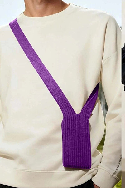 WANNA PROTECT iPhone Cross Pocket Mesh Phone Bag Strap Compatible with All Phones 80cm