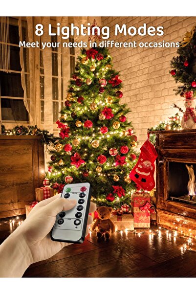 OEM Outdoor decorative lights, 30 meters, 300LED, warm white, waterproof, 8 modes, remote control