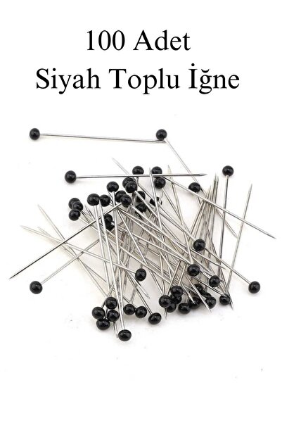 Vi Caro 100 Adet Siyah Toplu İğne Türban Eşarp Başörtüsü Şal Düğün Nikah Nişa...