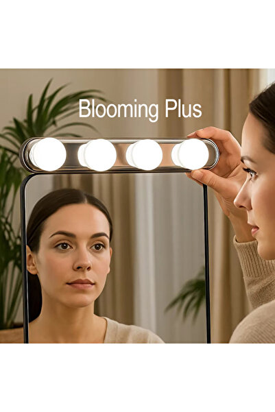 Blooming Plus Vantuzlu, Pilli 4 LED Makyaj Lambası (Kablosuz)