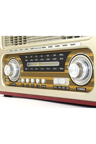 Generic Kemai MD-1800BT Vintage Wooden FM Radio – Triple-band AM/FM/SW with DSP, Bluetooth/USB/SD/TF