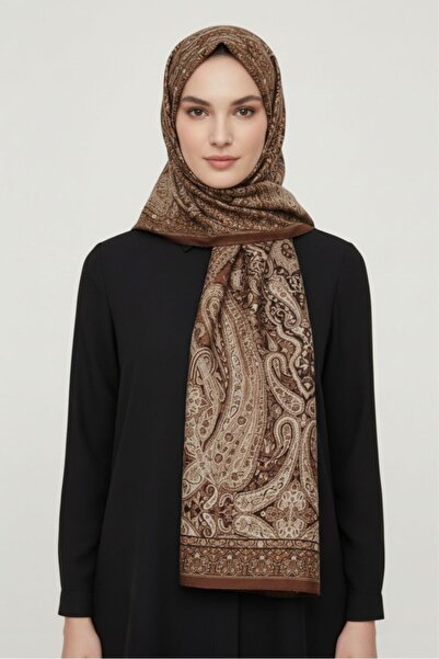 Karaca Eşarp شال قطني بنمط عرقي من أريا - أحمر