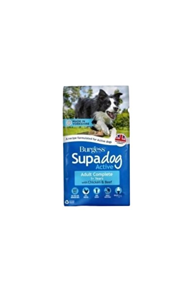 Burgess بورجيس طعام جاف للكلاب النشطة بالدجاج واللحم البقري 12.5kg