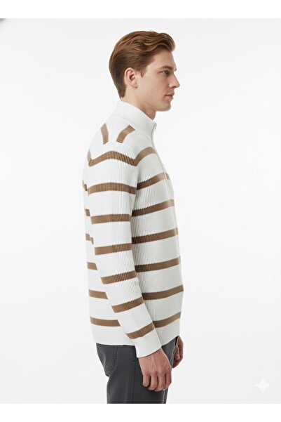 ModaPlaza Men's Zippered Sweater 218