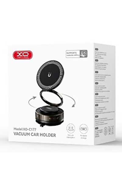 Xo Suport Auto (C177), DashBoard, cu Ventuza, MagRing, FlipStick, BLACK