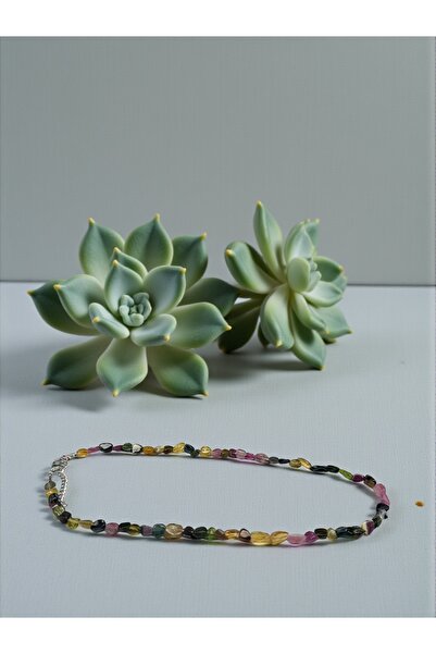 The Magıc of Healıng Colorful Tourmaline Stone Natural Stone Pendant